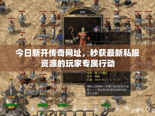 今日新开传奇网址，秒获最新私服资源的玩家专属行动