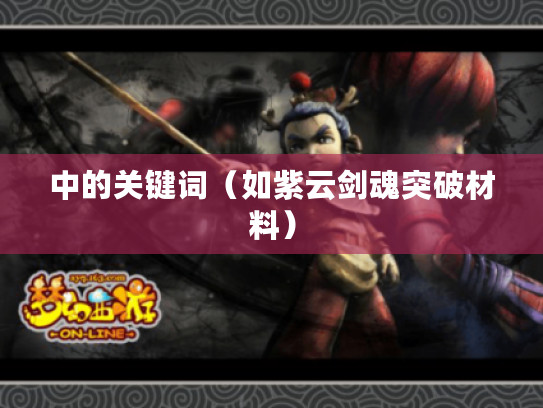 中的关键词（如紫云剑魂突破材料）