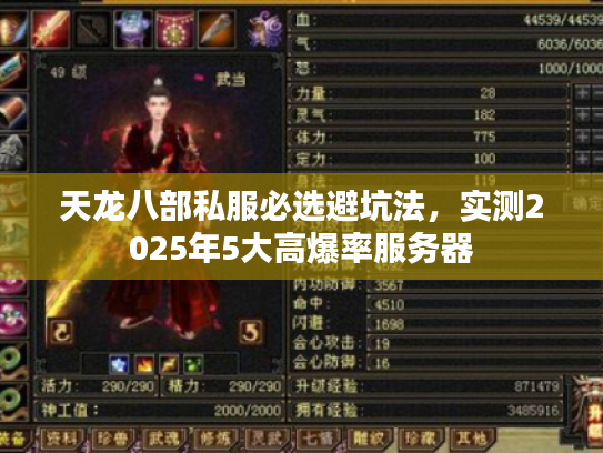 天龙八部私服必选避坑法，实测2025年5大高爆率服务器