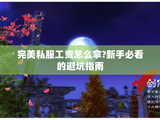 完美私服工资怎么拿?新手必看的避坑指南
