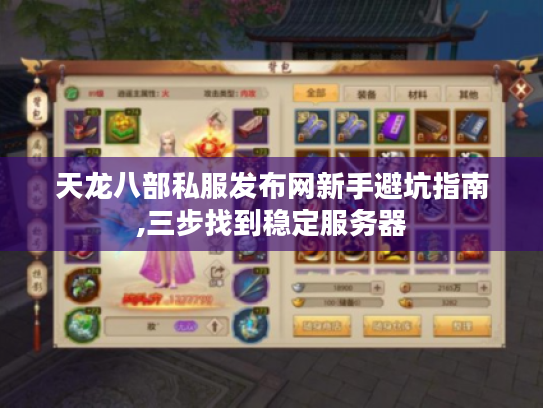 天龙八部私服发布网新手避坑指南,三步找到稳定服务器