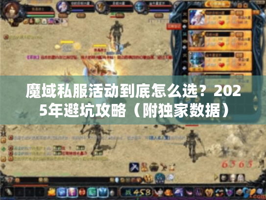 魔域私服活动到底怎么选?2025年避坑攻略(附独家数据) 魔域私服活动到底怎么选?2025年避坑攻略(附独家数据)