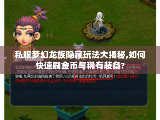 私服梦幻龙族隐藏玩法大揭秘,如何快速刷金币与稀有装备?