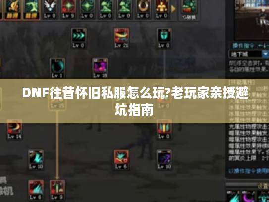 DNF往昔怀旧私服怎么玩?老玩家亲授避坑指南