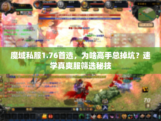 魔域私服1.76首选，为啥高手总掉坑？速学真爽服筛选秘技