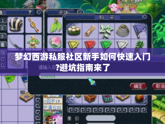梦幻西游私服社区新手如何快速入门?避坑指南来了