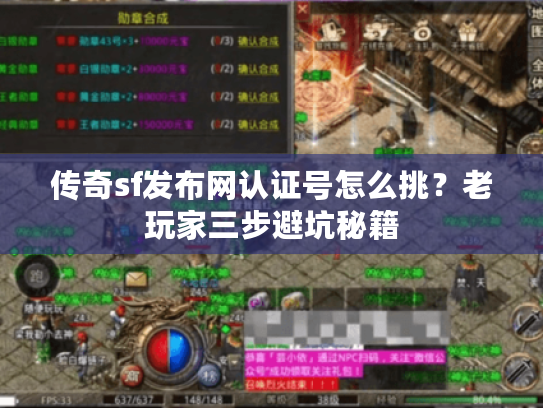 传奇sf发布网认证号怎么挑？老玩家三步避坑秘籍