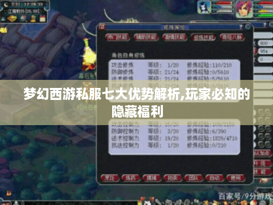 梦幻西游私服七大优势解析,玩家必知的隐藏福利