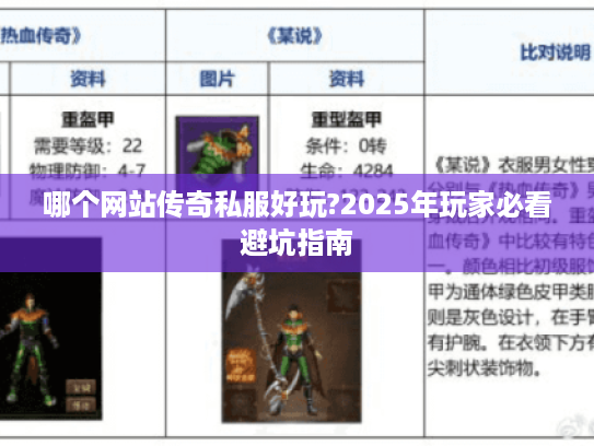 哪个网站传奇私服好玩?2025年玩家必看避坑指南 哪个网站传奇私服好玩?2025年玩家必看避坑指南