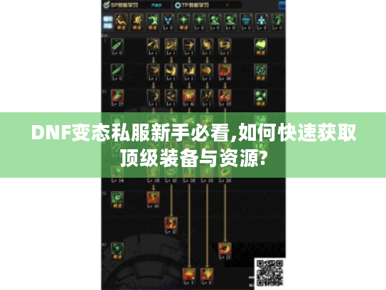 DNF变态私服新手必看,如何快速获取顶级装备与资源?