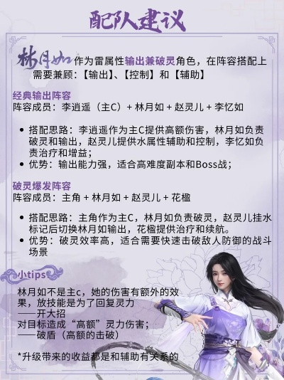 《林月如御灵搭配秘籍，解锁仙剑世界最强阵容！》