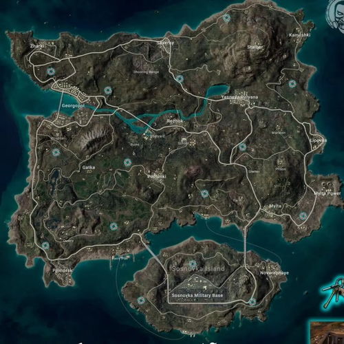 PUBG维寒迪熊洞位置全解析 雪地熊洞分布高清图