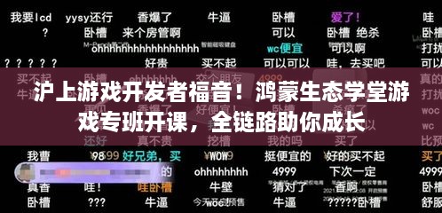 沪上游戏开发者福音！鸿蒙生态学堂游戏专班开课，全链路助你成长