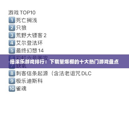 摇滚乐游戏排行：下载量爆棚的十大热门游戏盘点