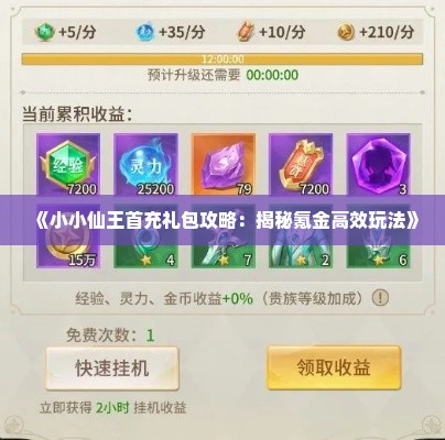 《小小仙王首充礼包攻略：揭秘氪金高效玩法》