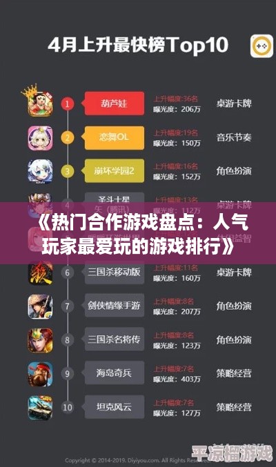 《热门合作游戏盘点：人气玩家最爱玩的游戏排行》