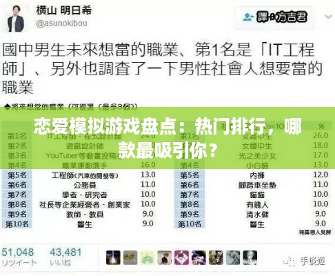 恋爱模拟游戏盘点：热门排行，哪款最吸引你？