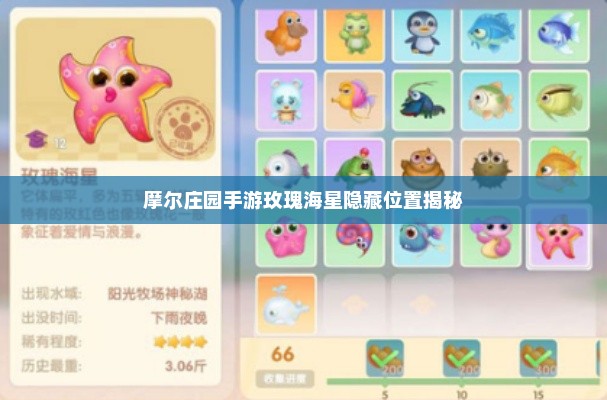 摩尔庄园手游玫瑰海星隐藏位置揭秘