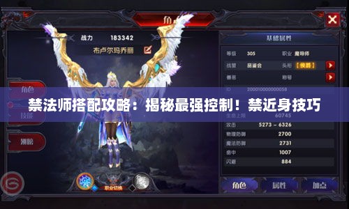 禁法师搭配攻略：揭秘最强控制！禁近身技巧