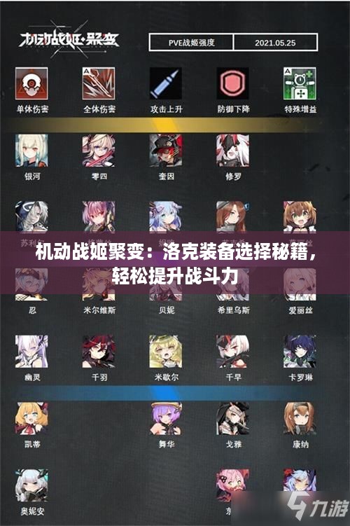 机动战姬聚变：洛克装备选择秘籍，轻松提升战斗力