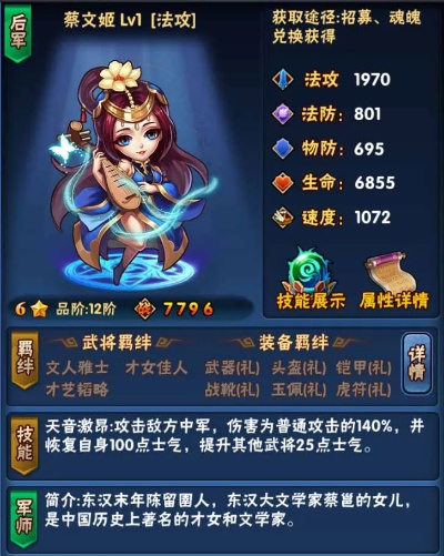 三国终极觉醒蔡文姬技能解析：觉醒之力揭秘，英雄属性深度剖析