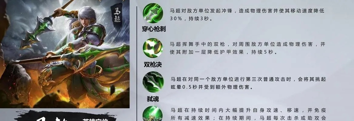 马超武将解析:深度技能属性攻略,助你轻松掌控战场! 马超武将解析:深度技能属性攻略,助你轻松掌控战场!