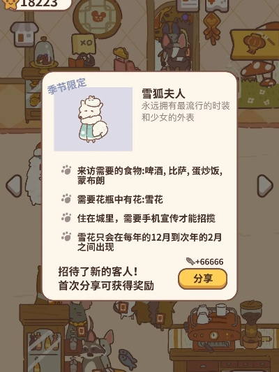 雪狐夫人解锁攻略：揭秘动物餐厅神秘角色获取方法