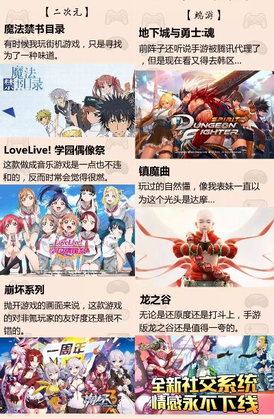 二次元游戏盘点：精选热门佳作，解锁沉浸式体验